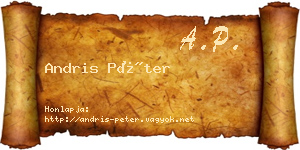 Andris Péter névjegykártya